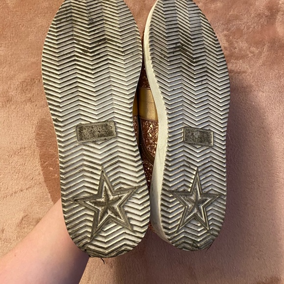 Miss Lola Rose Gold Glitter Sneakers Sz 10 - Picture 4 of 5